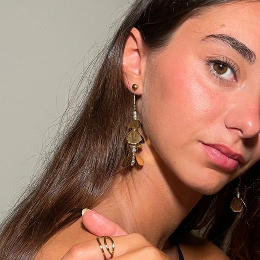 Pendientes "Golden Flower"