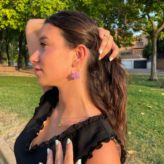 Pendientes “Lilac Hoop”