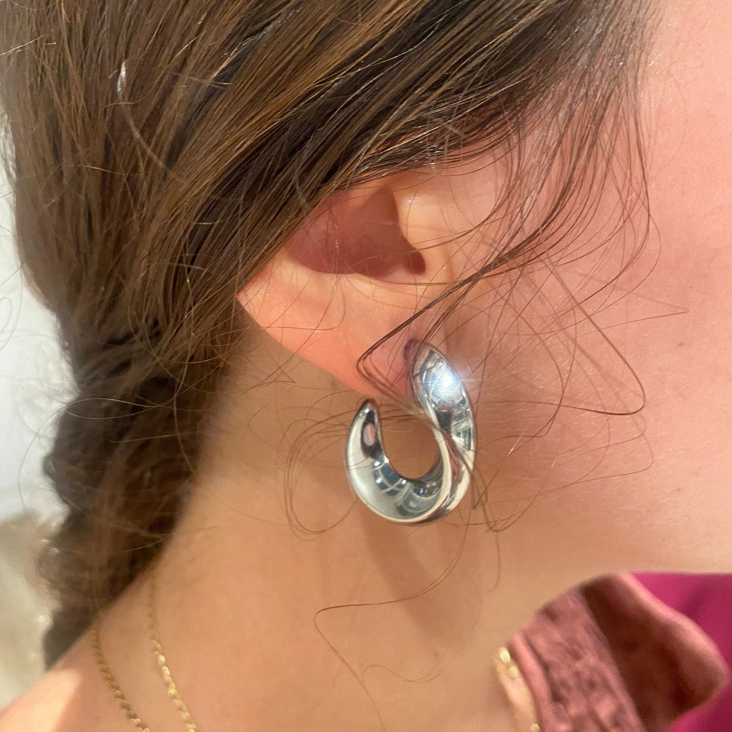 Pendientes "Silver Hook"