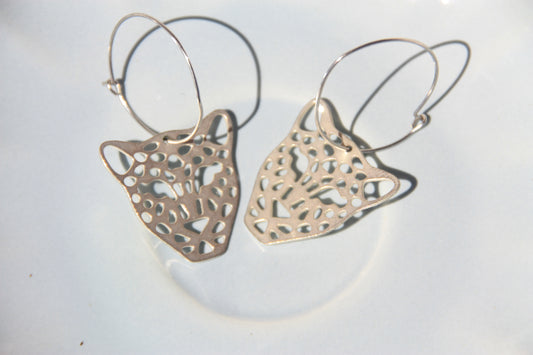 Pendientes Silver Panther Hoops