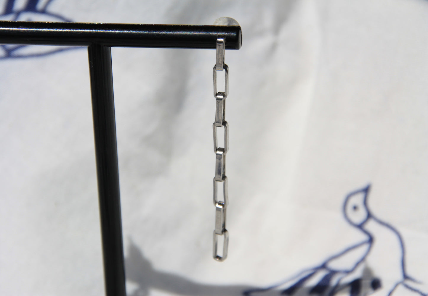 Pendientes Silver Link Drop