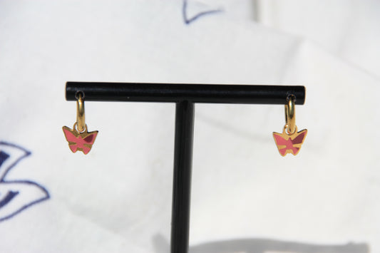 Pendientes Flutter Pink