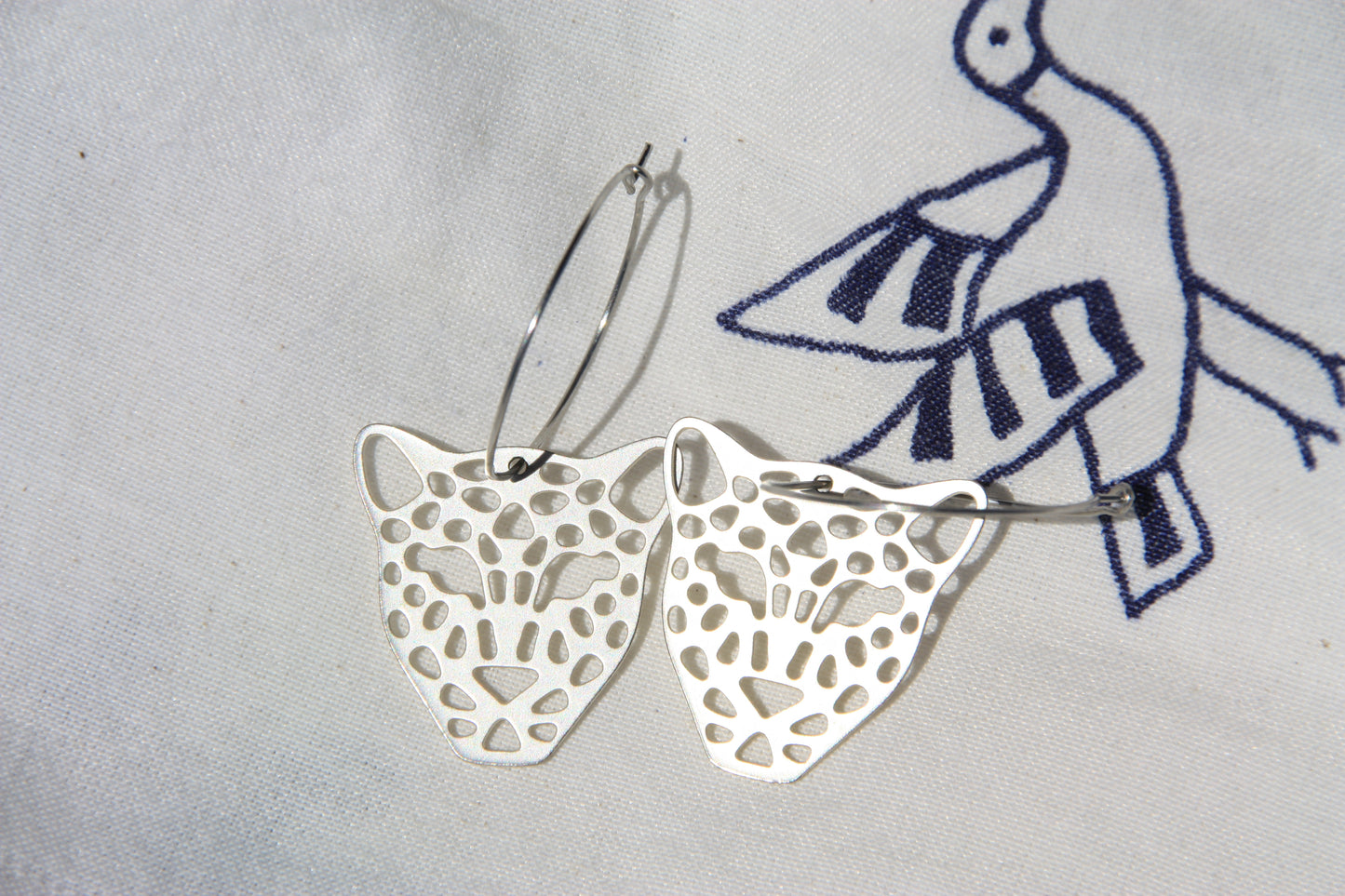 Pendientes Silver Panther Hoops