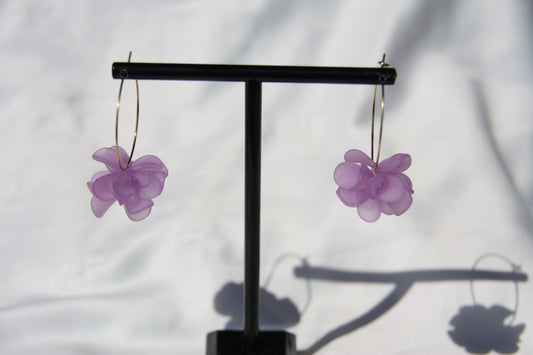 Pendientes “Lilac Hoop”