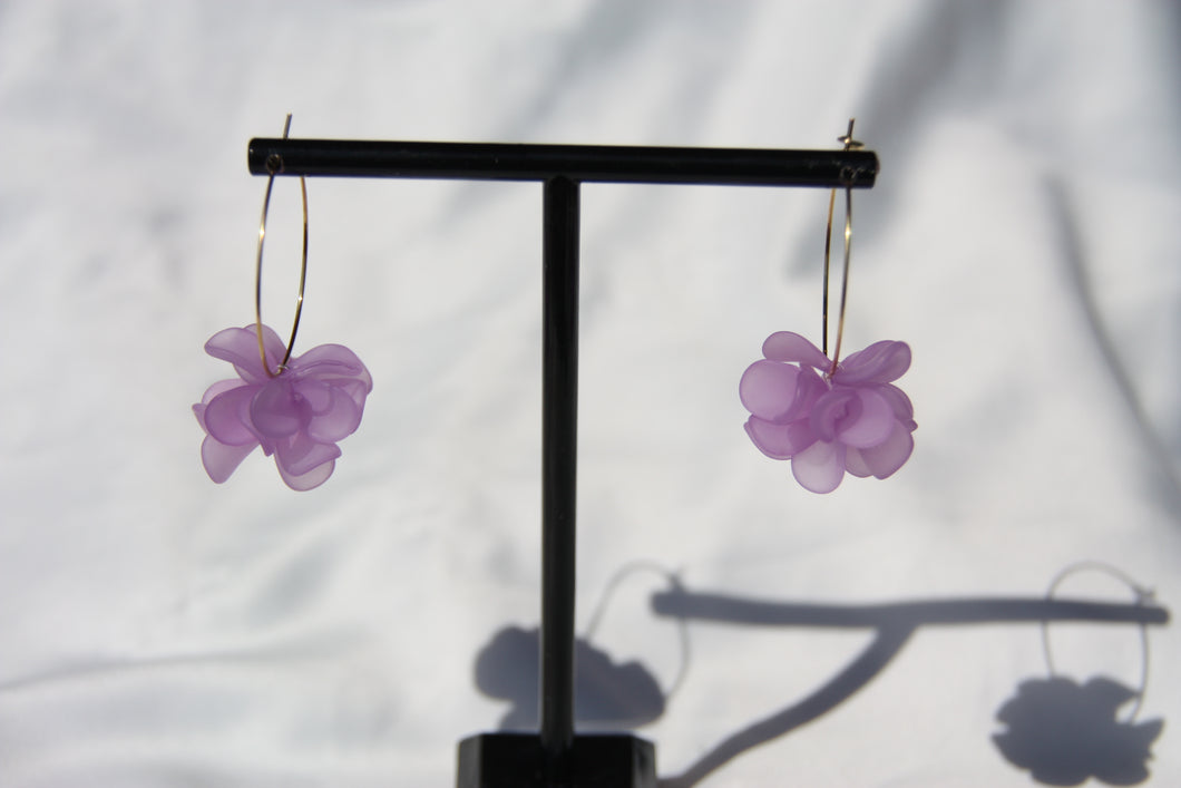 Pendientes “Lilac Hoop”