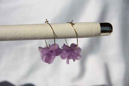 Pendientes “Lilac Hoop”