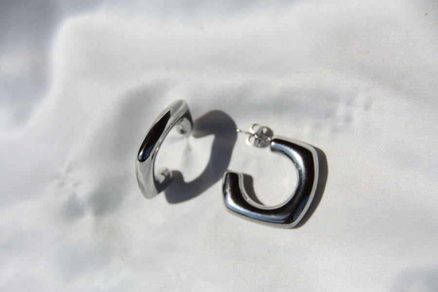 Pendientes “Silver Cube”
