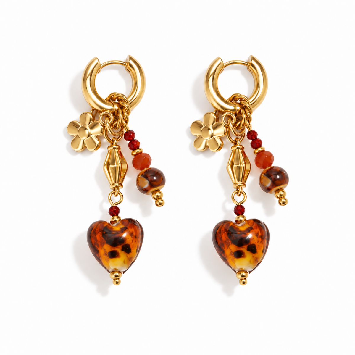 Pendientes Amber Heart