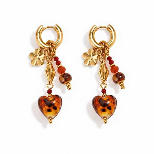 Pendientes Amber Heart